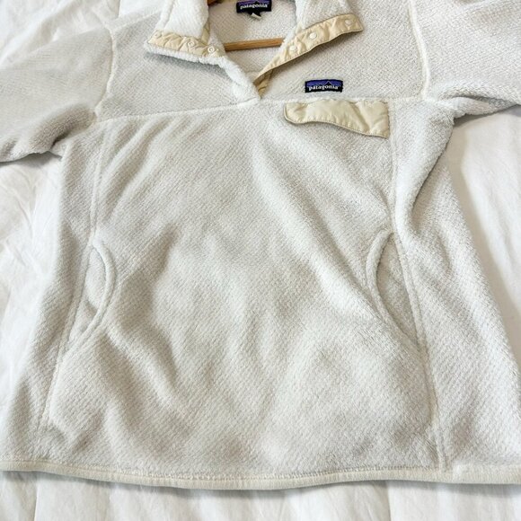 Patagonia Re-Tool Snap-T Fleece Pullover Cream Raw Linen Size L - Picture 4 of 10